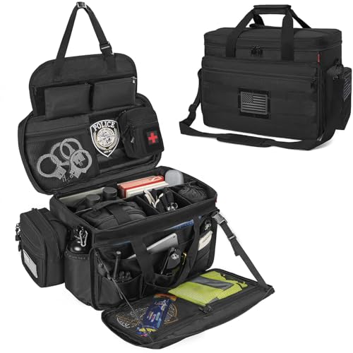 ITHWIU Patrol Bag Law Enforcement, Police Gear Bag Car Front Seat Organizer for Police with Laptop