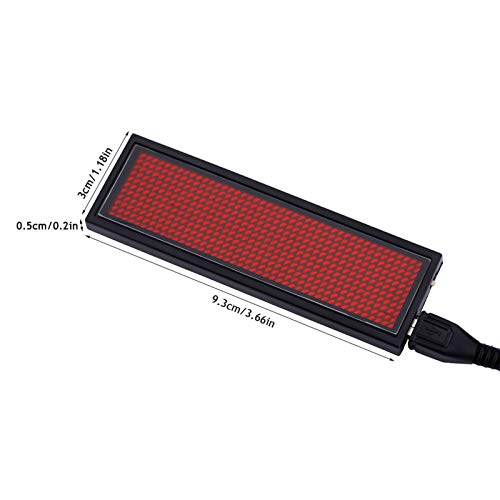 Placa de Identificación Led, Letrero de desplazamiento Led Rojo, Placa de Identificación, Tablero de Visualización de Etiquetas de Mensajes Para Estaciones, Aeropuertos, Centros Comercial