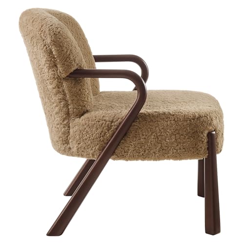 Sillón acolchado peluche menta arena miniatura 6