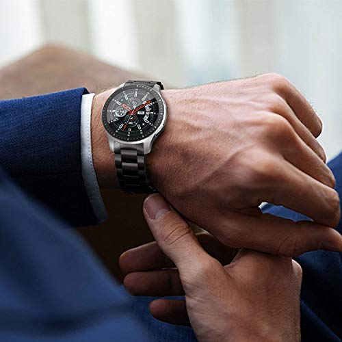 Correa metálica negra compatible con Galaxy Watch 46mm miniatura 7