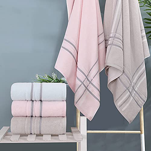 Serviette de bain séchage rapide en coton bleu à haute absorption - 4