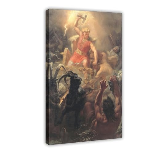 Toile Thor's Fight Martin Eskil Winge cadre suspendu pour salon élégant