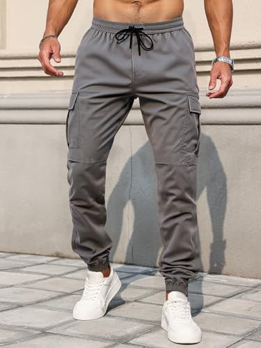 Men's Casual Pants Drawstring Cargo Pants Hiking Outdoor Lightweight
