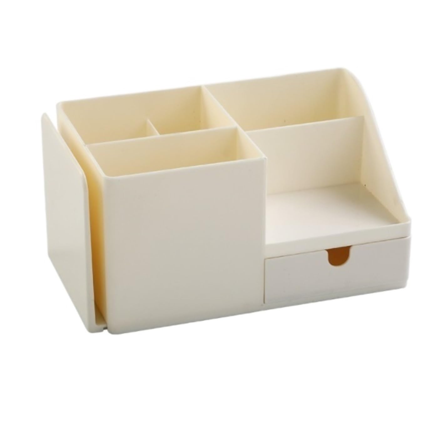 Organizzatore Scrivania Versatile Organizer da Scrivania in Plastica Accessori Tavolo Multifunzionali per Ufficio Supporto per Libri A Scomparsa per Casa Domestico(Beige,21.3 * 12.3 * 10.6cm)