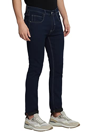 Image of Allen Cooper Slim Mid Rise Stretchable Denim Jeans for Men