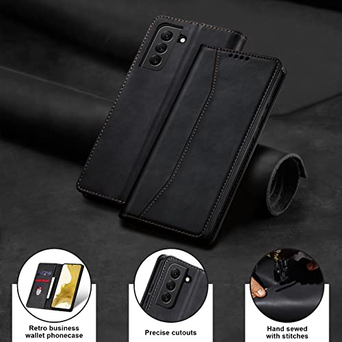 Image of Jasonyu Flip Wallet Case for Samsung Galaxy S22 Plus /S22+,Black