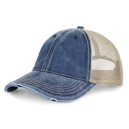 Image of ChoKoLids Vintage Distressed Trucker Hat Adjustable Back Unisex Headwear