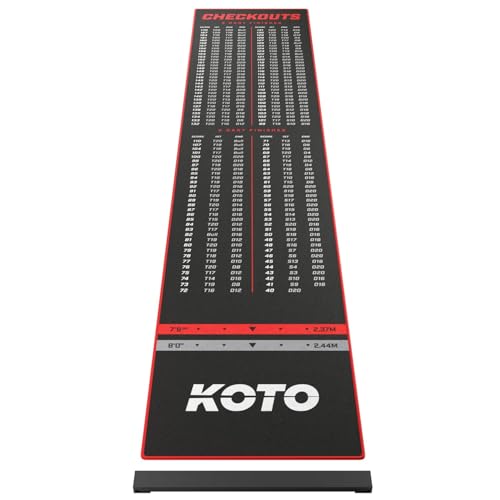 Tapis flechette sol antidérapant KOTO rouge avec indicateur de score