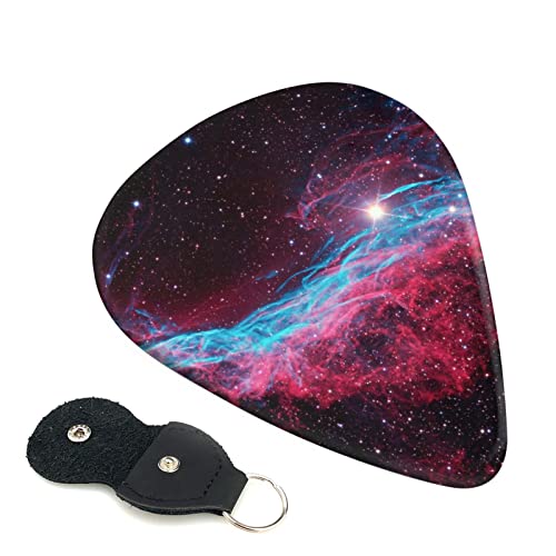 Lot de 6 médiators imprimés univers galaxie avec boîte de rangement pour guitare acoustique et électrique - Les Beatles, Paul McCartney, John Lennon, RIngo Starr, George Harrison Lot de 6 médiators imprimés univers galaxie avec boîte de rangement pour guitare acoustique et électrique