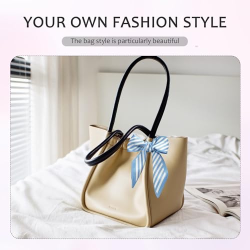 8 PCS Satin Scarf, Multifunctional Purse Scarf, Suitable for Ladies and Girls, Can be Used as Headscarf, Wristband, Handbags, Bag Accessories, Bohemian Style, Fashion and Versatile.4
