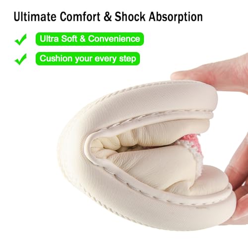 MOLATIN Cute smiling face Slippers for Women and Men，Women's Men's Retro Preppy Happy Face Slippers,Plush Slip-On Warm House Slipper for Winter,Non-slip PU Flat Slides2