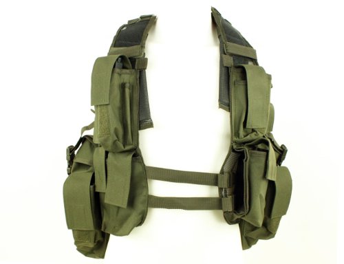 Mil-Tec Men's Tactical South African Assault Combat Cargo Army Vest Airsoft