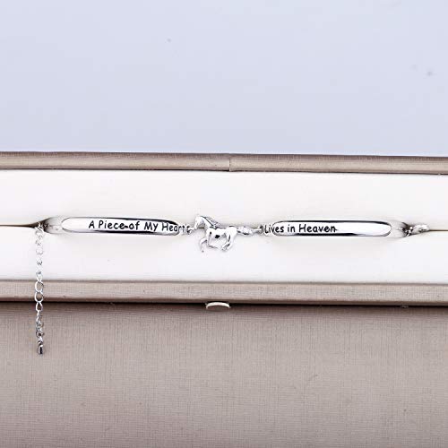 Image of Zuo Bao Horse Memorial Jewelry Horse lover Bracelet A Piece of My Heart Lives In Heaven Gift loss of horse bracelet