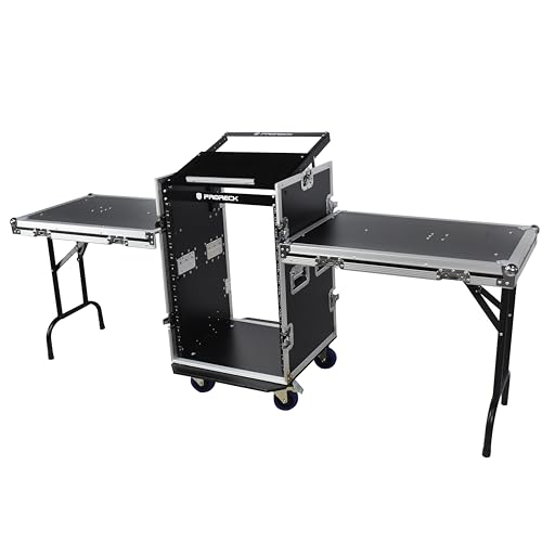 PRORECK 16U Rack /Road Case With Slant Mixer Top, Two Side table And ...
