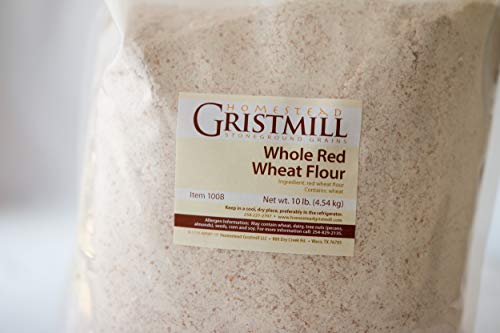 Homestead Gristmill — Stone-ground Whole Red Wheat Flour (10 lb), Artisanally Milled from