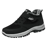 Bottes de neige imperméables pour femme et homme - Baskets d'hiver - Chaussures de randonnée - Chaussures d'alpinisme - Légères - Antidérapantes - Chaudes - Antidérapantes, b noir, 38 2/3 EU
