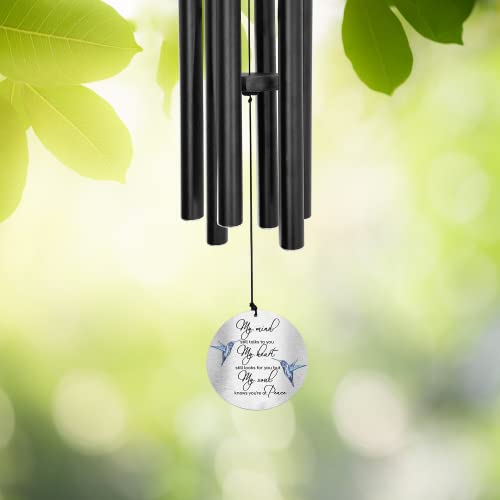 Image of ASTARIN Personalized 30 inch Bereavement Wind Chimes for Outside, Memorial Gift in Remembrance of a Loved One, Sympathy Gift for Loss of Mother Father Husband, Garden Patio Decor