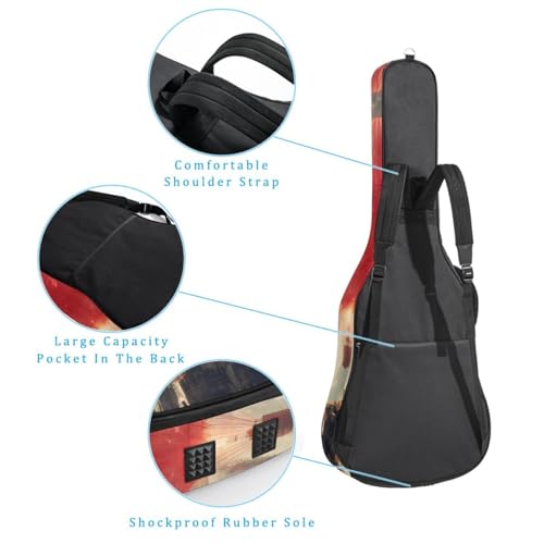 Housse imperméable pour guitare acoustique de 101,6 cm multicolore - 3
