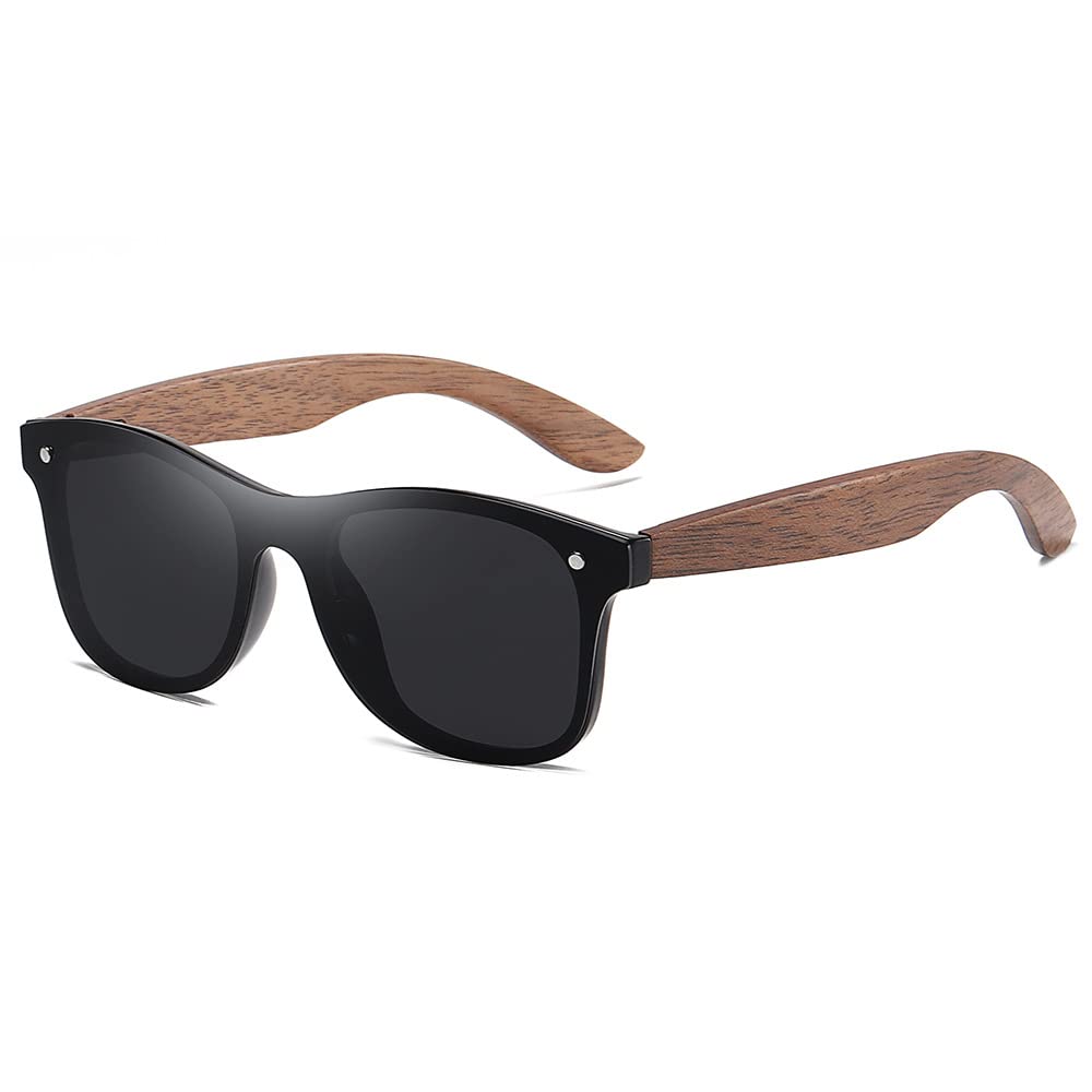 GenericPolarized Wood Sunglasses for Men Women - Bamboo Wood Sunglasses