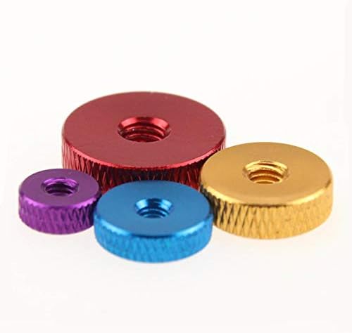 10pcs Knurled aluminum nut M3 M4 M5 M6 Aluminum Knurled Thumb Nut Knurling Hand Nuts for Locking airflame aluminum hand nut (Size: M3, Color: Dark Blue)