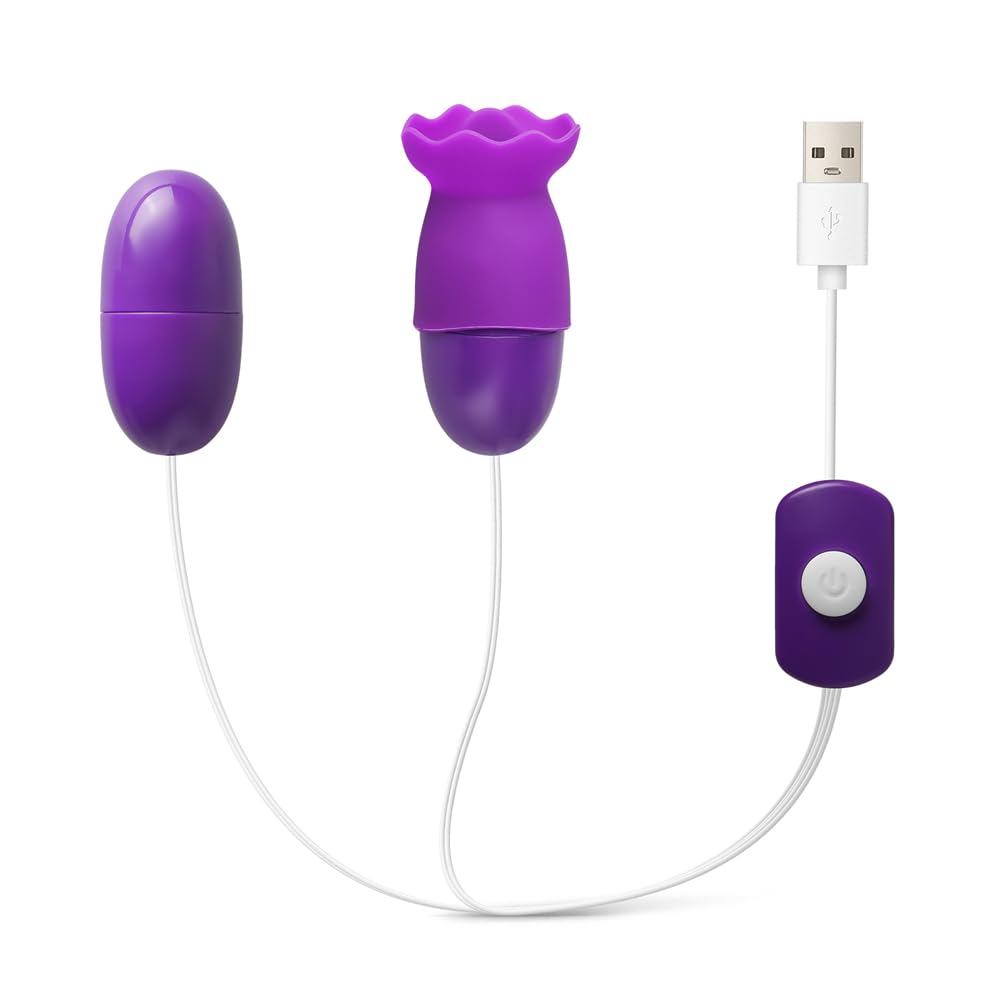 BeHorny Vibrating Love Egg with Clitoris Licker, USB Powered Sex Toy