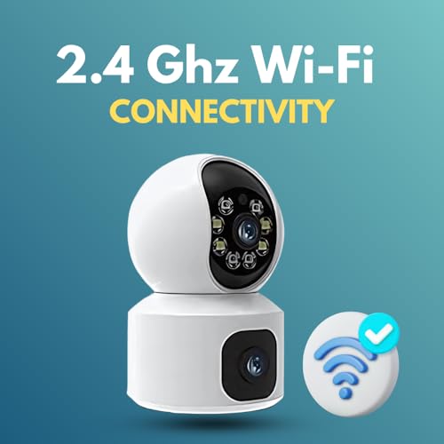 Image of Supercam WiFi Indoor 5+5MP Dual Lens /Screen FHD CCTV Camera with Color Night Vision, Two Way Audio, Motion Detection, Multi Users View and Memory Card Support (Up to 128 GB)