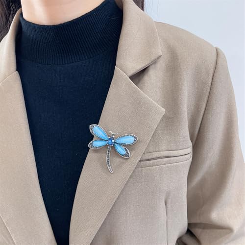 Image of Dragonfly Resin Brooch Lapel Pins for Women Girls Cute Elegant Animals Brooches for Dresses Suit Hat Bag Fashion Trendy Jewelry Ceremony Banquet Decoration