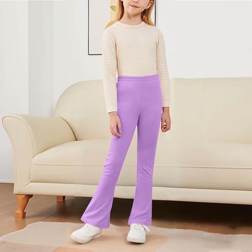3 Park Children's Leggings Solid Color Soft Bottom Flare Pants for Girls Casual Outside Wearing Leggings for Kids3