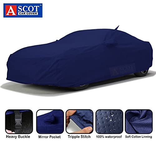 Image of ASCOT, CAR COVER Premium 3-Layer Waterproof & Heat-Resistant Car Cover for BMW Z4 M40i 2018-2026 | UV Shield, Dustproof, Stormproof, Cotton Lining | Mirror Pockets (Z4 M40i Pure Impulse, TIEBOND BLUE)