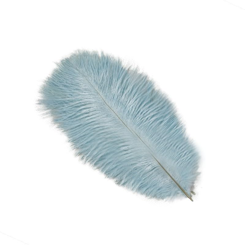 Plumas de avestruz azul cielo de 15-20 cm para arreglo floral