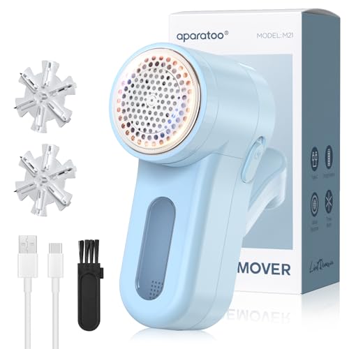 Rasoir Bouloche Électrique avec 3 lames, Deboulocheur Vêtement USB Rechargeable Rasoir Bouloche, Portatif Rasoir Anti Peluche Vêtements Appareil Idéal pour Meubles Canapés Couvertures Rideaux