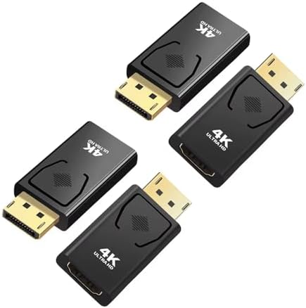 Moread 4K DisplayPort To HDMI Adapter (Gold-Plated) – Uni-Directional, Plug & Play For Monitors, TVs – Fits HP, Dell, Lenovo PCs