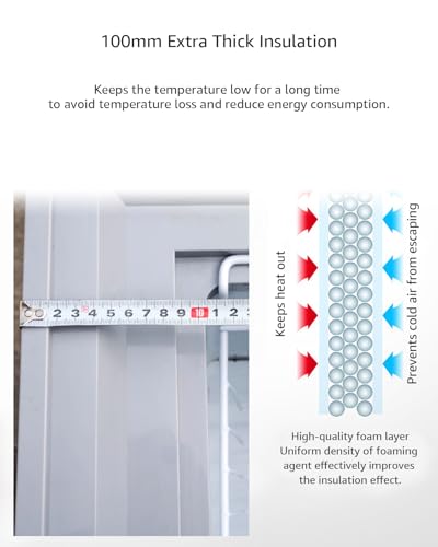 Image of 50L Lab Freezer, -86℃(-122.8℉), Ultra Low Temp Commercial Freezer, Medical Freeze Fridge for Scientific Research, Sample, Cryogenic Refrigerator