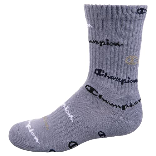 Image of Champion Kids' Kids' 6-pack Crew Socks With Color and Size Options