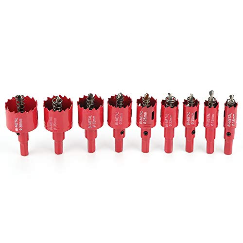 Set de brocas de sierra hueca M42 Bi Metal 9 piezas miniatura 5