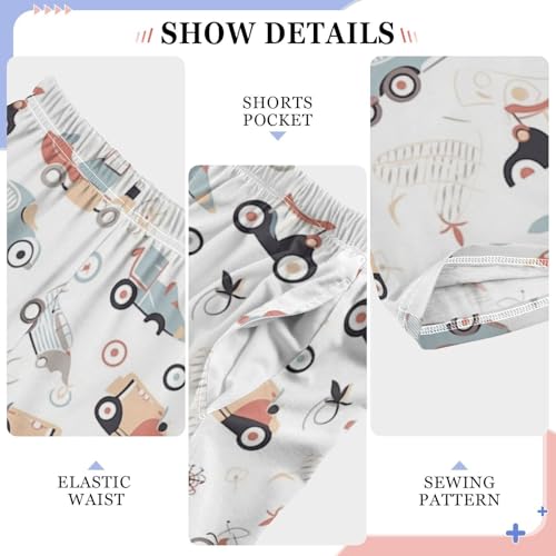 visesunny Boys' Pants Car Jogger Pants Elastic Waist Long Bottoms Trousers with Pockets 6