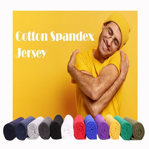 Premium 10 oz Cotton Spandex Jersey Fabric - 4-Way Stretch, 60" Wide, Ideal for Skirts, Tops, and T-Shirts - Lt. Denim, Sold by the Yard 8 Premium 10 oz Cotton Spandex Jersey Fabric - 4-Way Stretch, 60" Wide, Ideal for Skirts, Tops, and T-Shirts - Lt. Denim, Sold by the Yard - Image 7