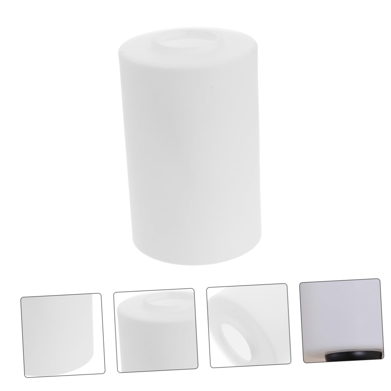 DOITOOL Paralume senza Sbavature Cilindrico E27 in Vetro Bianco 2 Pezzi per Lampadario Pendente Moderno per Luce a Soffitto e Parete
