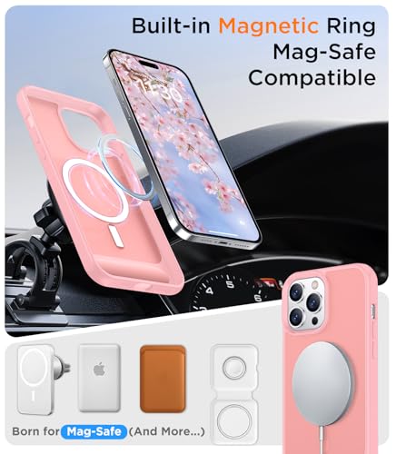 Image of Magnetic Compatible with iPhone 14 Pro Case, [Built-in Invisible Kickstand][Compatible with MagSafe] [Military Grade Shockproof] Slim Translucent Matte Phone Case for iPhone 14 Pro 6.1 inch