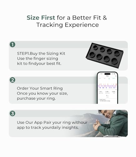Image of Smart Ring Sizing Kit - Size Before You Buy the Smart Ring - Includes US Sizes 6 to 13 - Helps Find the Right Fit for Your Smart Ring