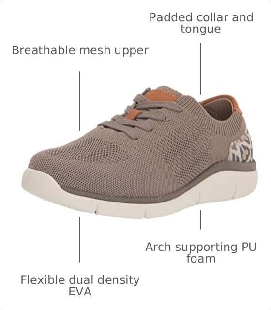 Image of Propet Womens Sachi Leopard Print Lace Up Sneakers Shoes Casual - Blue