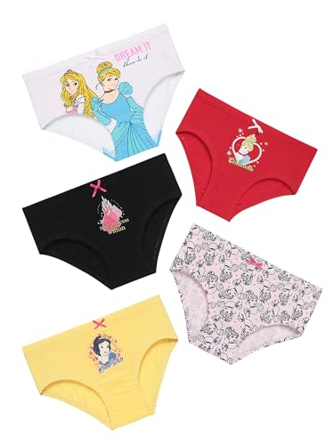 Image of BODYCARE Frozen Printed Girls Panties Pack of 5 | 100% Cotton | Ultra Soft Breathable Innerwear | Skin Friendly, Tagless Comfort | Ideal for School