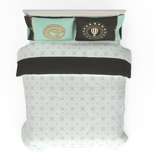 Image of Collectibles Wicked Elphaba and Glinda Bedding 5 Piece Super Soft Reversible Comforter and Sheet Set, Full, (Officially Licensed Product) By Franco