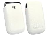 Bulk Pack Blackberry Original Textured Weiße Ledertasche Mit Proximity Sensor In Großpackungen 9700/9780 Bold + Emartbuy Displayschutz