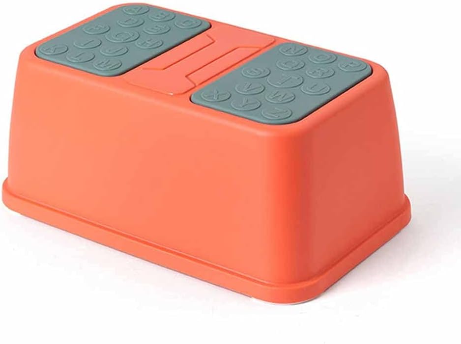 Multi-Function Step Stool Anti-Slip Thicken Footstool Single/Double Layers Stool(Gray)