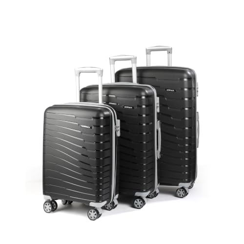 Image of ACEPACK - STARLINK Set Of 3 Pieces (Small + Medium + Large) Trolley Bag, Lightweight Luggage Suitcase With Spinner 8 Wheel, Unbreakable Polypropylene Hard Shell, In-Built Number Lock, 3 Years Warranty