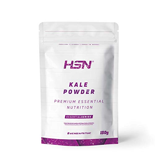 HSN Kale en Polvo | Sabor Natural 150 g = 30 Tomas por Envase | 100% Col Rizada Natural | Ideal Batidos Verdes Green Smoothies Sanos | Alto en Fibra y Nutrientes | No-GMO, Vegano