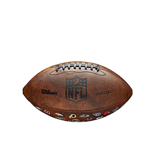 Only Sports Gear Wilson Wtf1758xbnf Nfl Throwback 32 Team Logo   Balón de fútbol americano