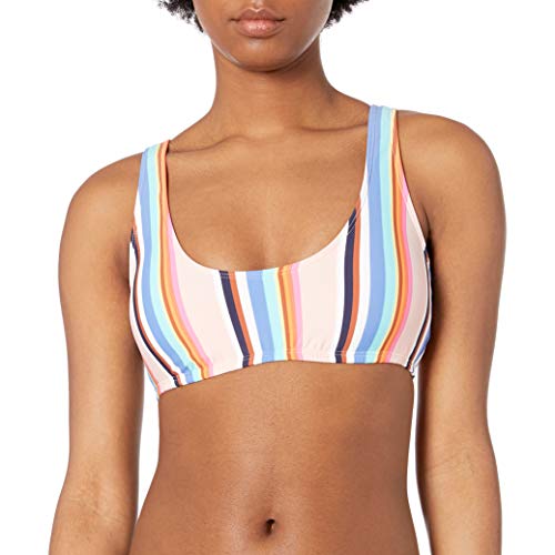 Hobie Junior's Bralette Bikini Swimsuit Top, Multi//Stripe-Out, M