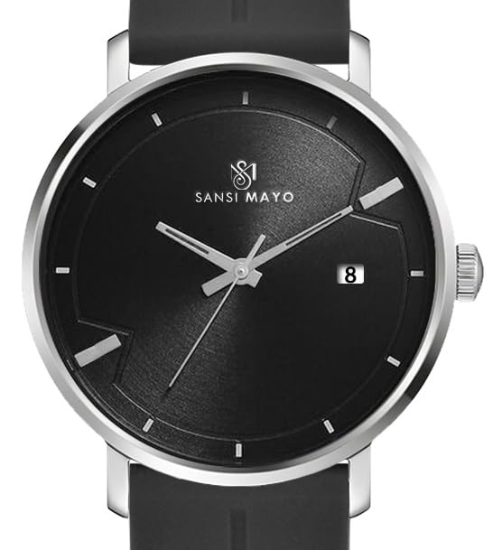 Image of SANSI MAYO Analog Watch for Men with Silicone Band | Magnetic Lock Strap | Japanese Quartz Movement | Water Resistant | Formal & Casual Wristwatch Gift